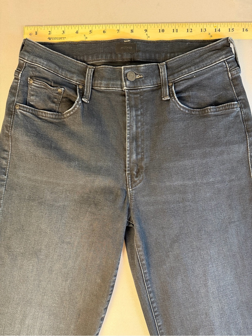 MOTHER Mid-Rise Rambler Zip Ankle Dark Wash Size 31 - Picture 6 of 16